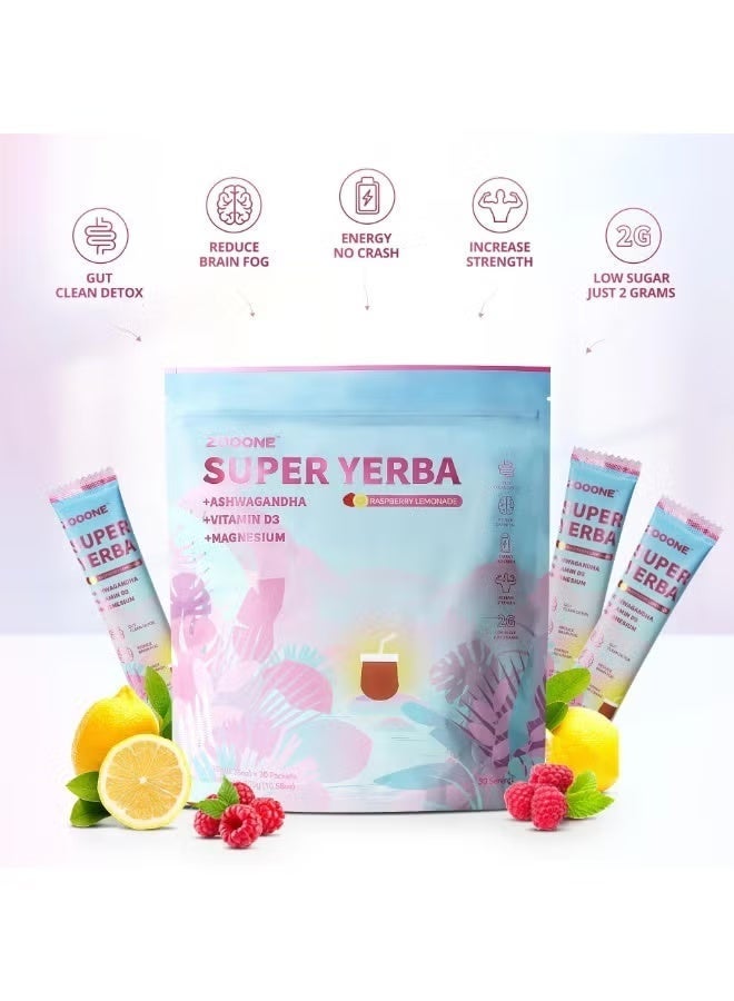 حديقة الحيوان Super Yerba Gut Health Cleansing Energy Tea. Experience the magic of yerba mate with a deliciously refreshing taste. Revitalize and nourish your gut with every sip. Cleansing energy, great taste, and nourishment in every cup. - Image 3